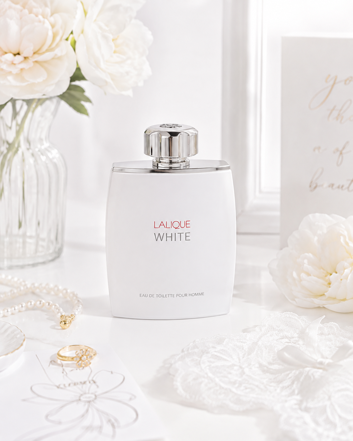 عطر زنانه لالیک وایت 🤍 حجم 30میل