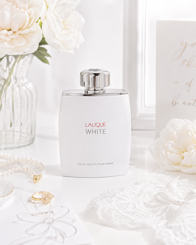 عطر زنانه لالیک وایت 🤍 حجم 30میل