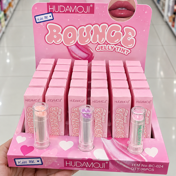 💄 رژ لب جامد شاینHUDAMOJI BOUNCE JELLY TINT